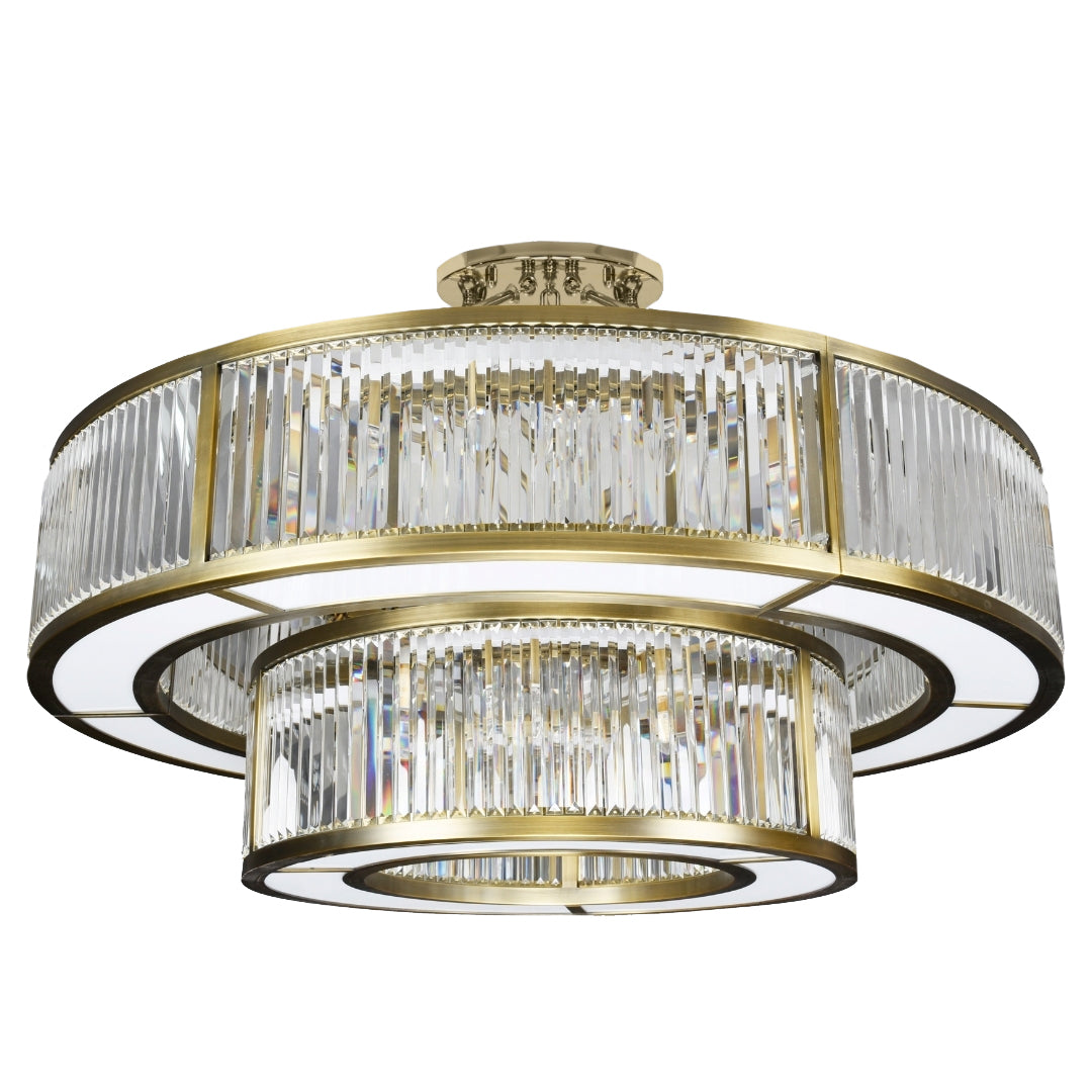 Garnet Antique Brass Finish Chandelier