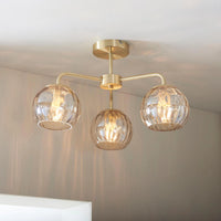 Rose 3 Arm Ceiling Light