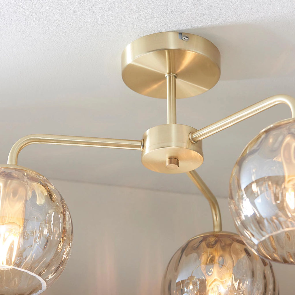 Rose 3 Arm Ceiling Light
