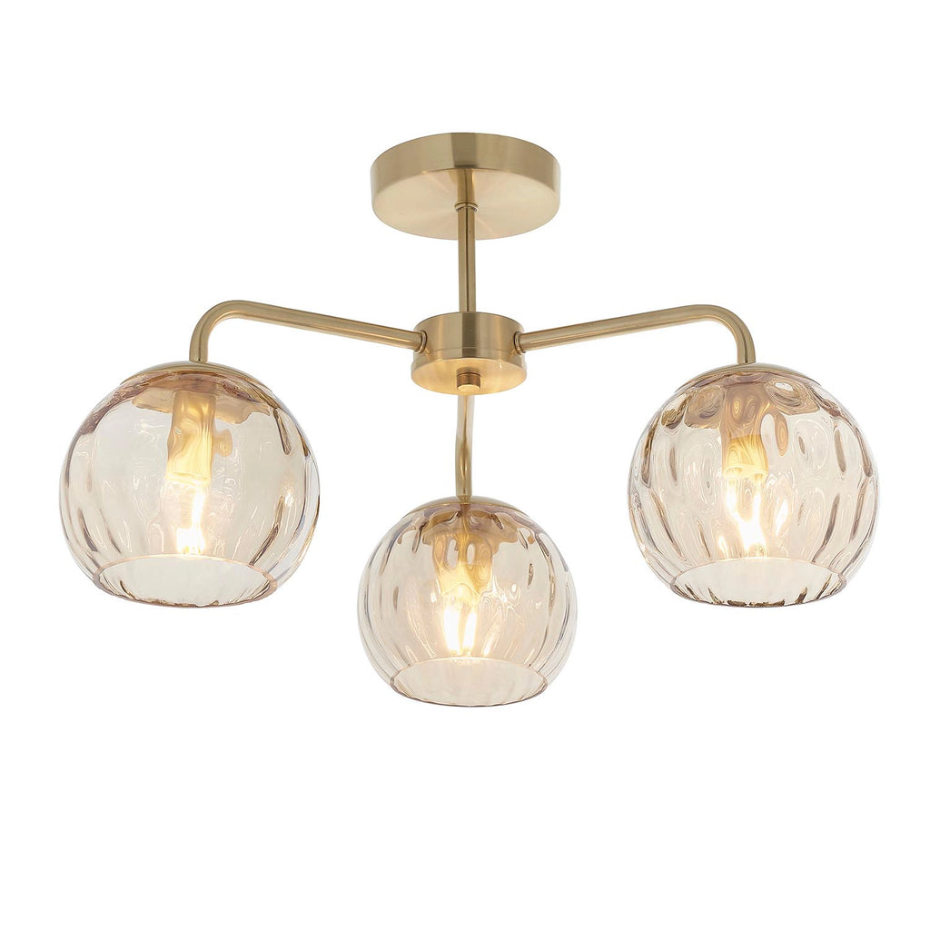 Rose 3 Arm Ceiling Light