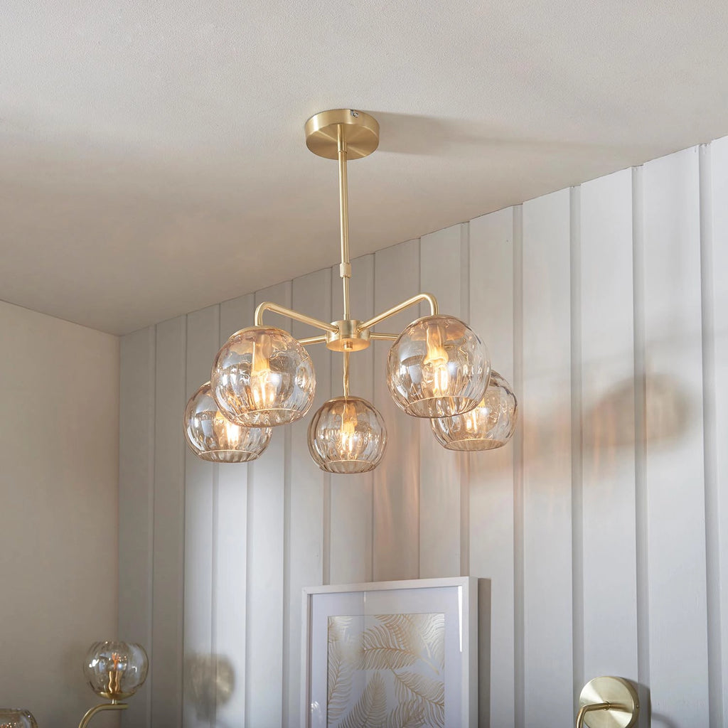 Rose 5 Arm Ceiling Pendant