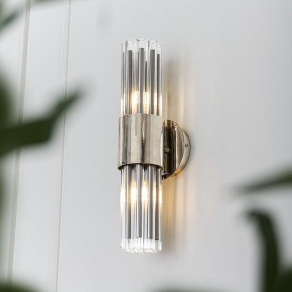 Colmar Nickel Finish Wall Lamp