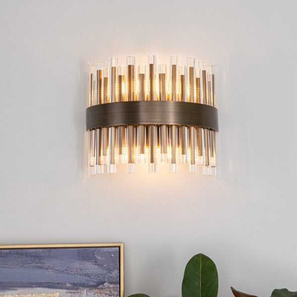 Colmar Antique Brass Finish Wall Lamp